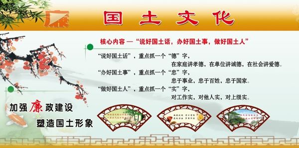 國(guó)土文化展板