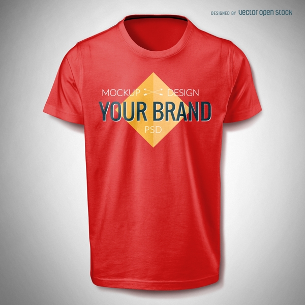 紅色TShirt樣機(jī)