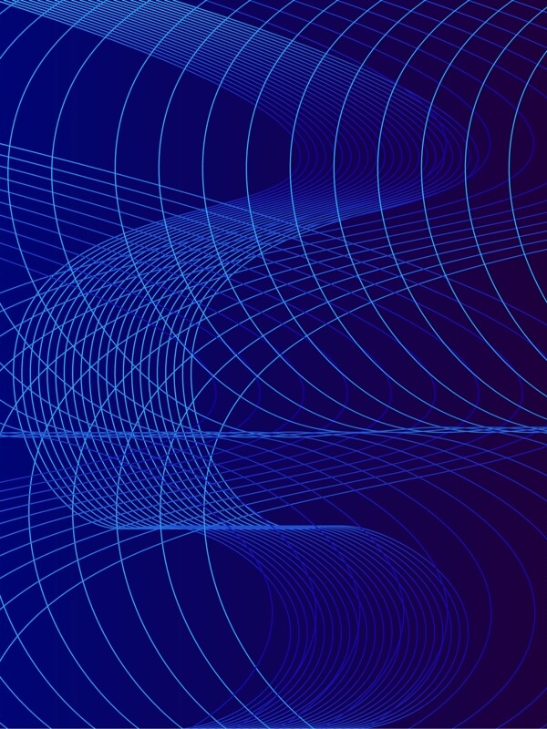蓝色科技网络波浪曲线背景