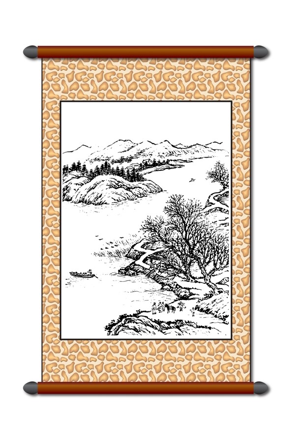 白描風(fēng)景畫圖片