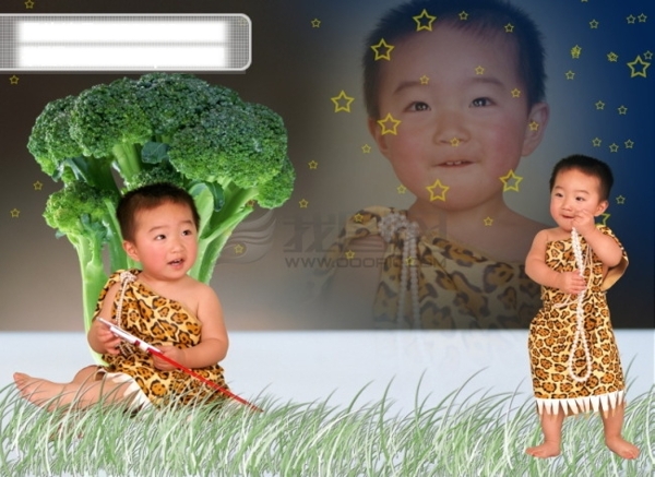 儿童模板儿童摄影模板儿童照片模板儿童相册模板宝贝果蔬超级可爱psd分层素材源文件