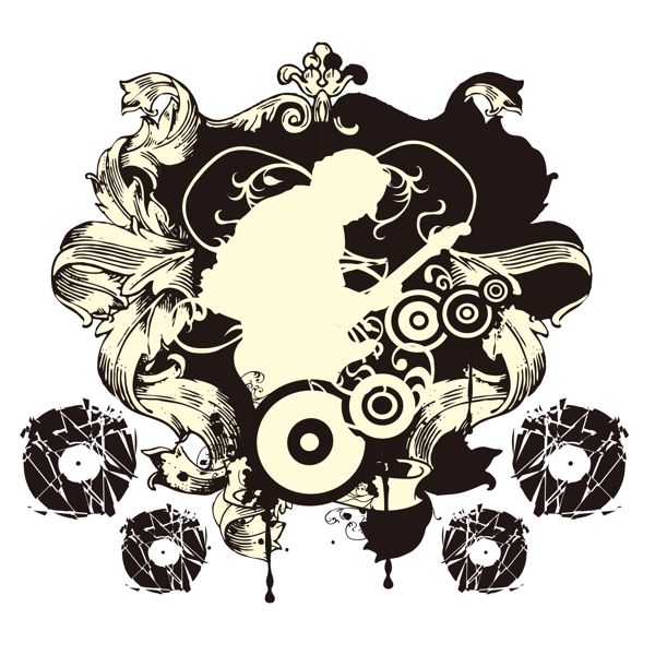 印花矢量圖靚仔裝T恤圖案圖案概括人物免費素材