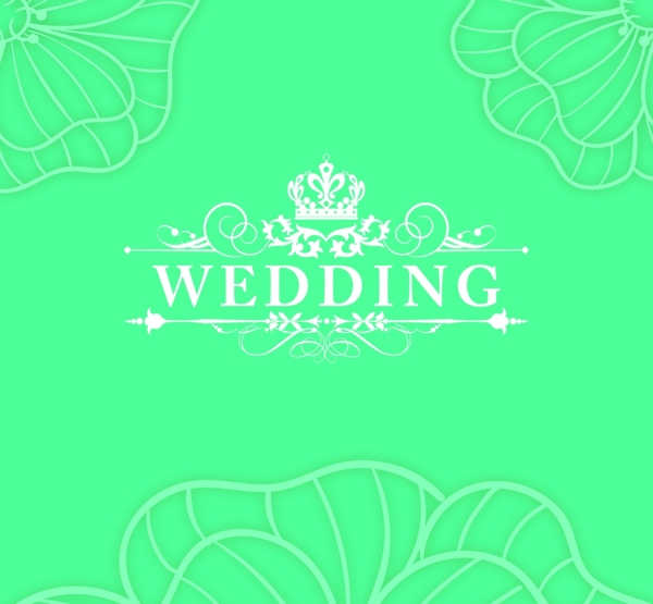 绿色主题婚礼背景