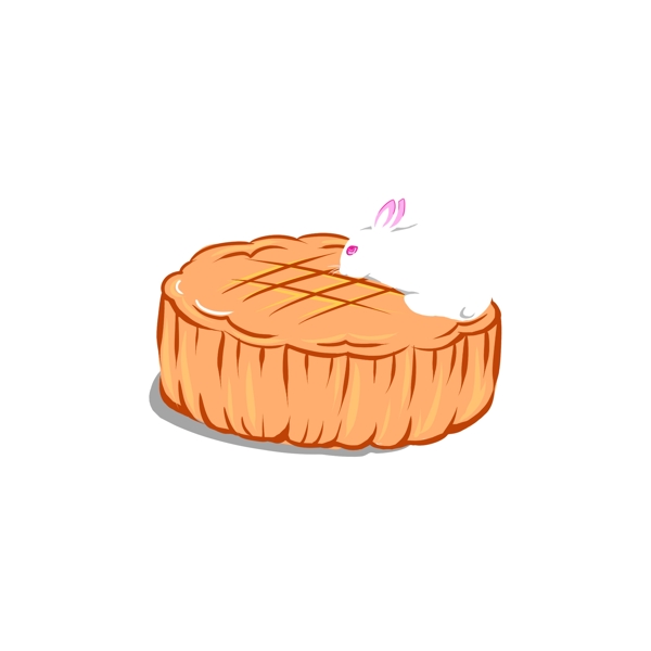 中秋節(jié)月餅玉兔矢量素材