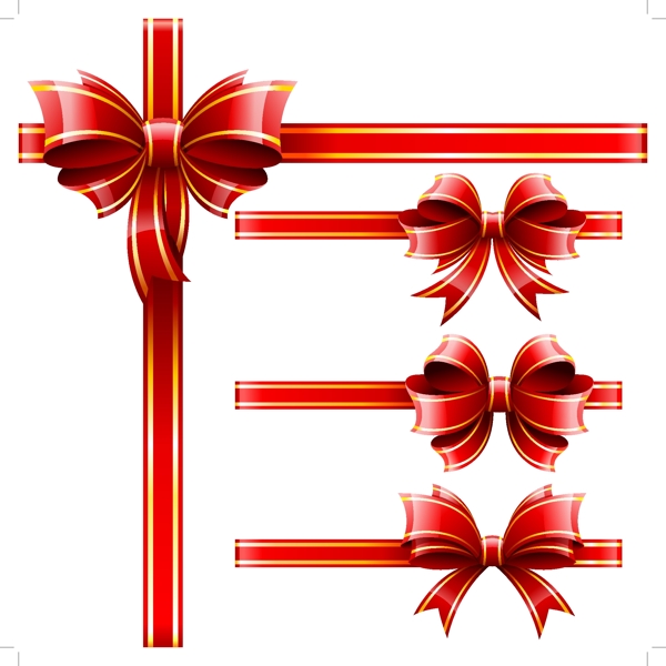 精美蝴蝶結(jié)裝飾設(shè)計矢量素材