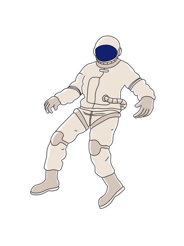 宇航员失重状态插画PNG图片