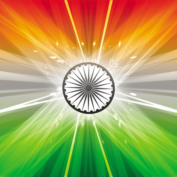 美丽的印度国旗设计