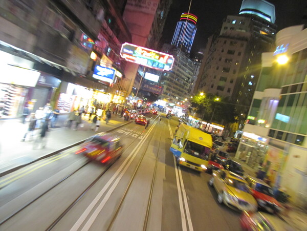 香港街道夜景图片