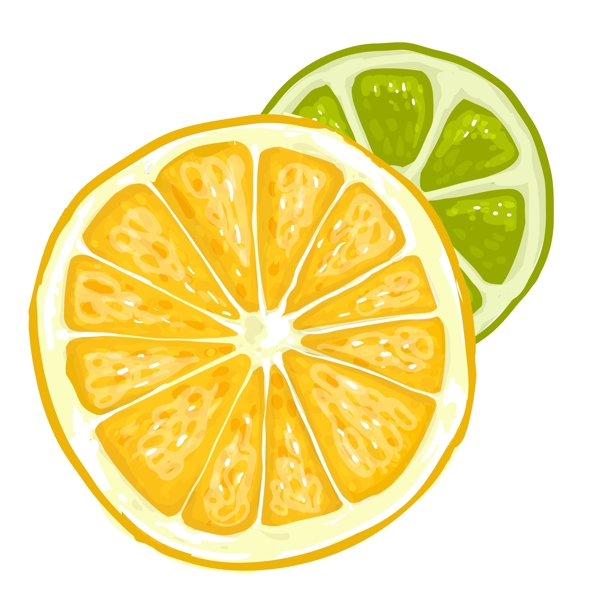 橙子水果透明食物素材