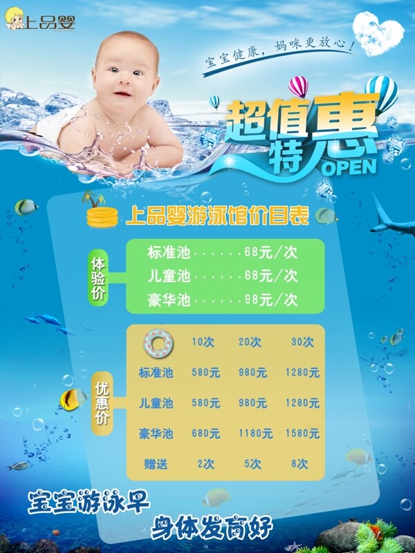 游泳館價(jià)目表