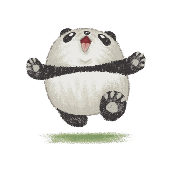 位圖插畫卡通動物熊貓免費素材
