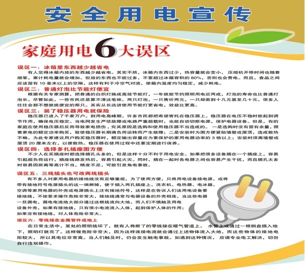 安全用電科普宣傳欄