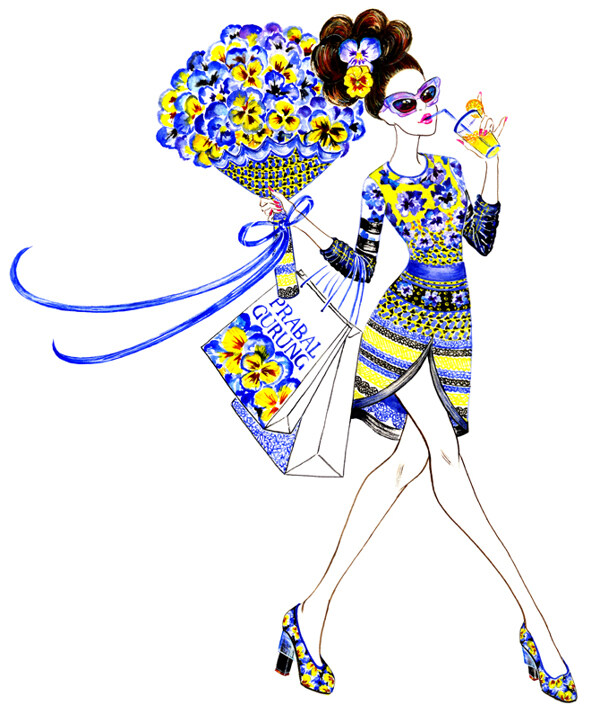 碎花連衣裙花束圖片