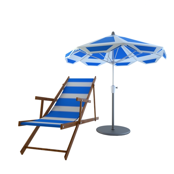 夏季遮阳伞躺椅