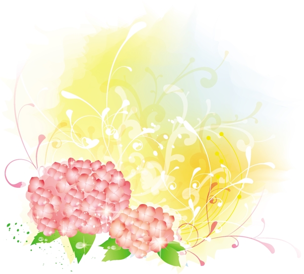 韓國(guó)卡通花紋矢量圖下載