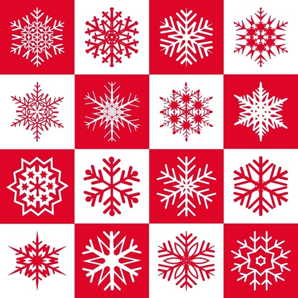 矢量雪花圖案