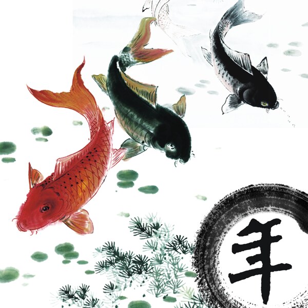錦鯉裝飾畫(huà)