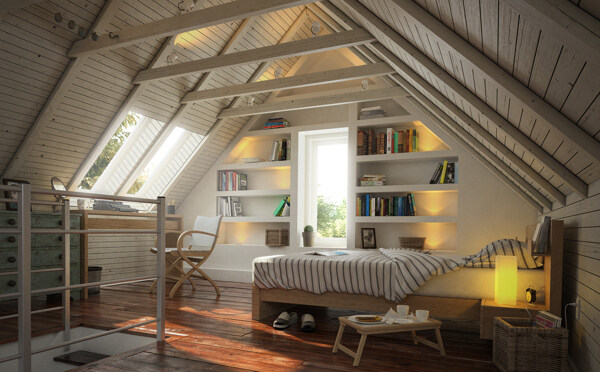 北欧小户型出租房简单室内效果图设计