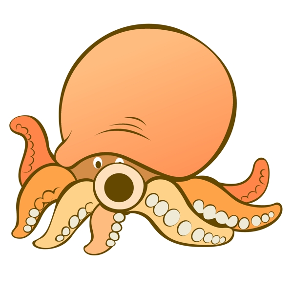 印花矢量图可爱卡通童装卡通动物章鱼免费素材