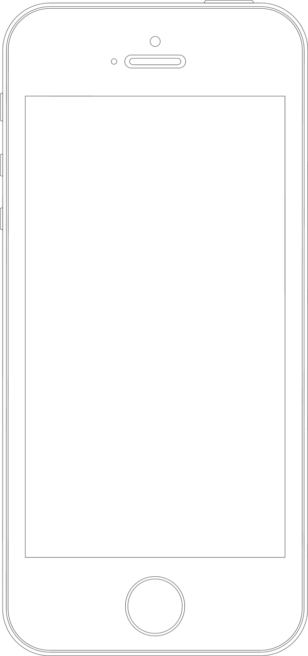 iPhone5s線稿矢量圖