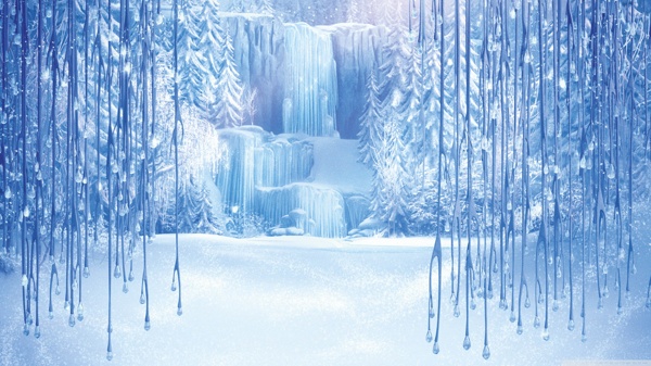 冰雪奇緣雪地場景圖片