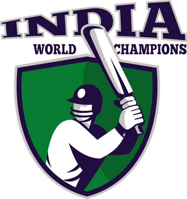 板球选手击球手盾印度世界冠军