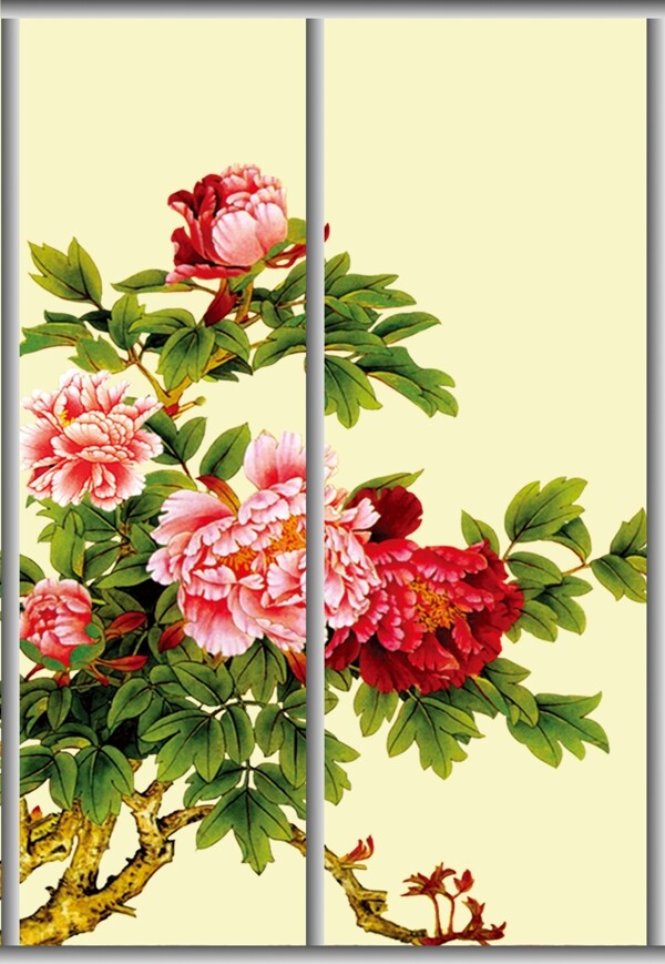 花朵移門