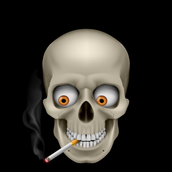 骷髏抽煙圖片