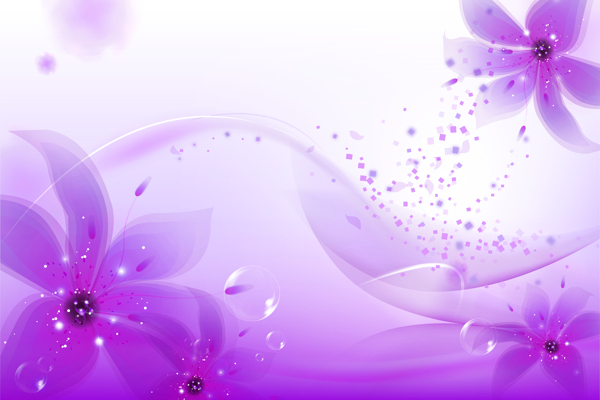 紫色心情室内移门创意画