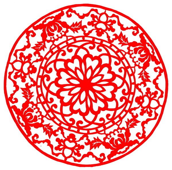 圓形窗花剪紙民間美術(shù)0060