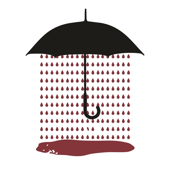 印花矢量圖生活元素傘雨男裝免費(fèi)素材