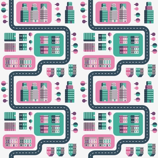 多款粉色道路icon素材
