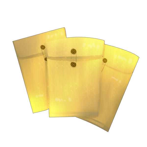 黄色档案袋装饰插画