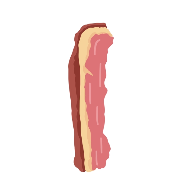 手繪塊臘肉插畫可商用元素
