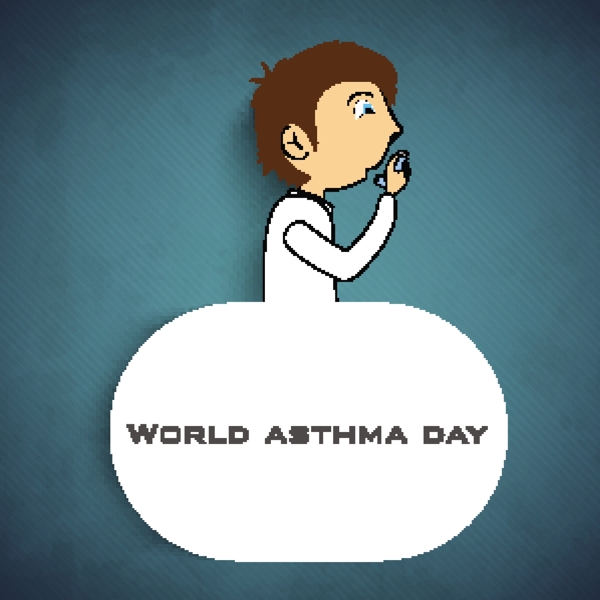 世界哮喘日医生向量