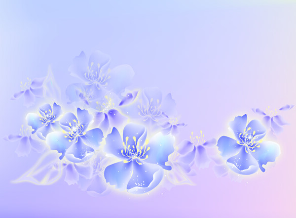 蓝色炫彩花瓣