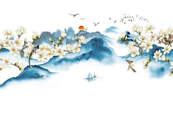 新中式背景墻