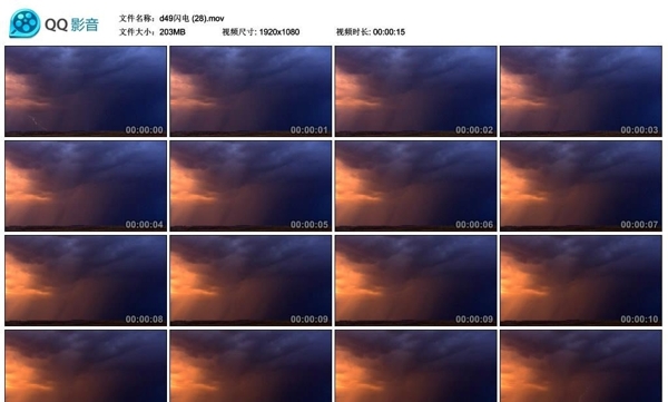 闪电风暴高清实拍视频素材