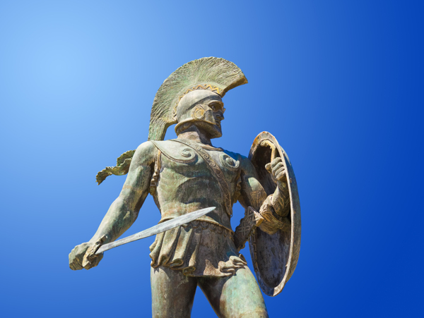 罗马战士雕塑