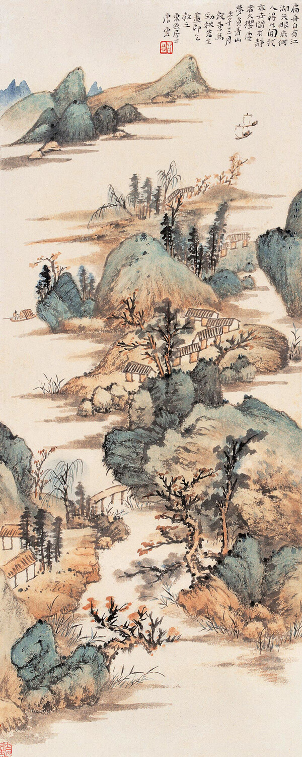 湖山泛舟圖片