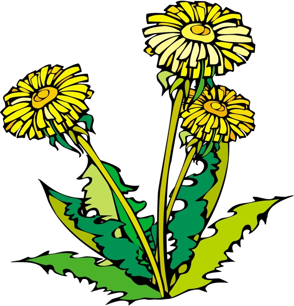 花朵花草鮮花矢量EPS格式0134