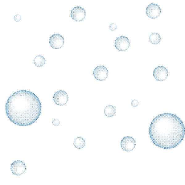 圆形蓝色泡泡元素