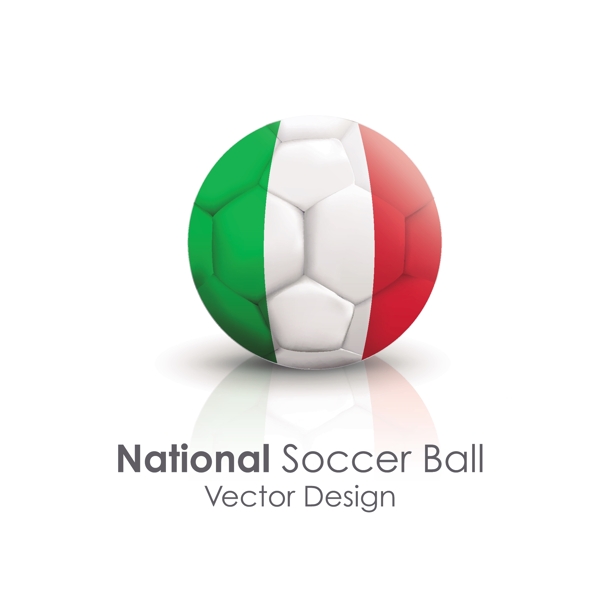 意大利国旗足球贴图矢量素材