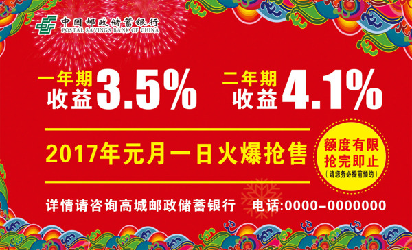 銀行存款收益海報(bào)