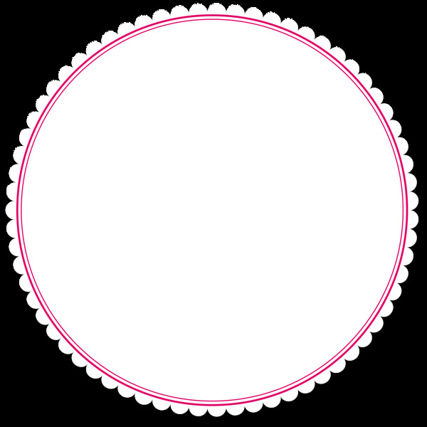 粉色线条圆圈png元素素材