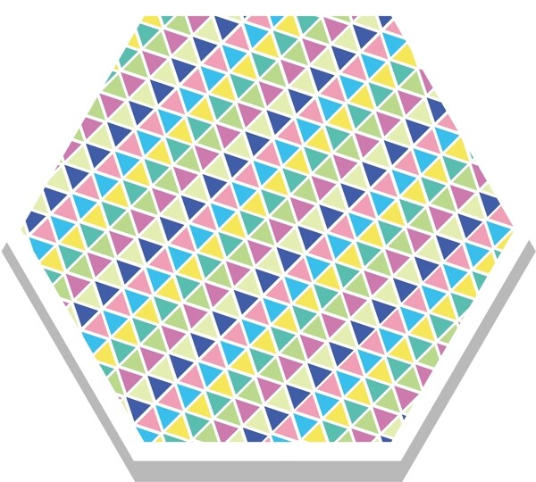 白色边框三角形装饰插图