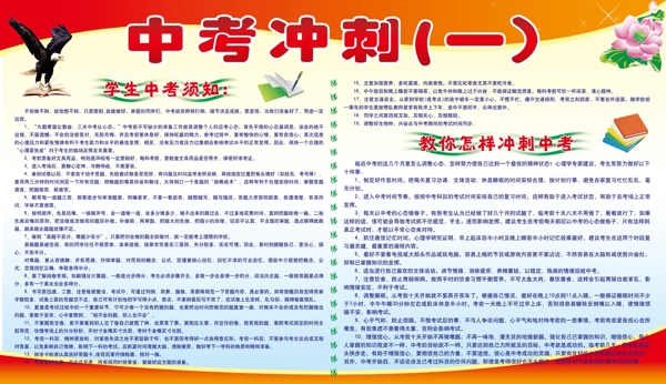 中考沖刺宣傳欄圖片
