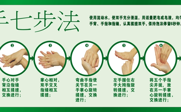 洗手七步法圖片