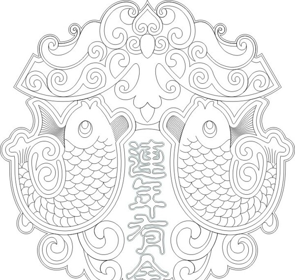 浮雕年年有余圖片