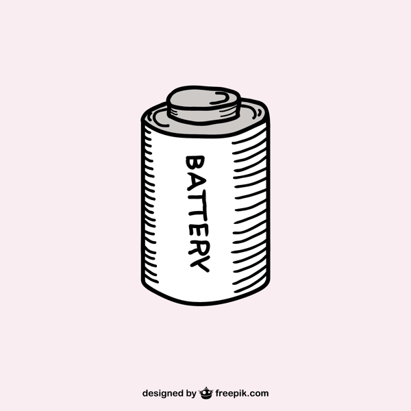 勾勒出電池